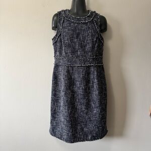 Michael Kors Academia Tweed Mini Dress - Black and White